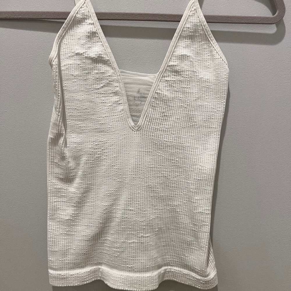 White lounge tank top